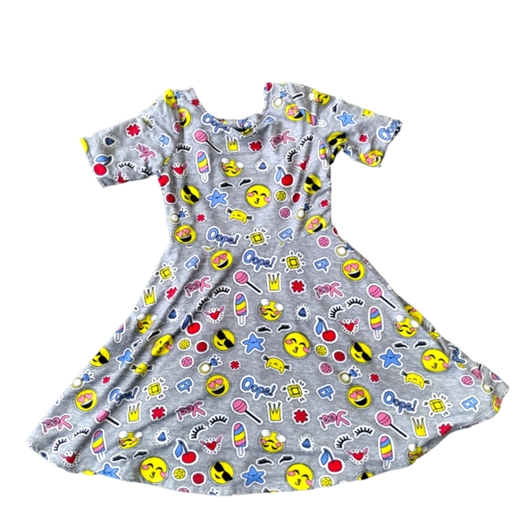 emily west Other - Emily West Girls Multicolored Reversible no size tag Emoji/Crazy Blue FlowyDress